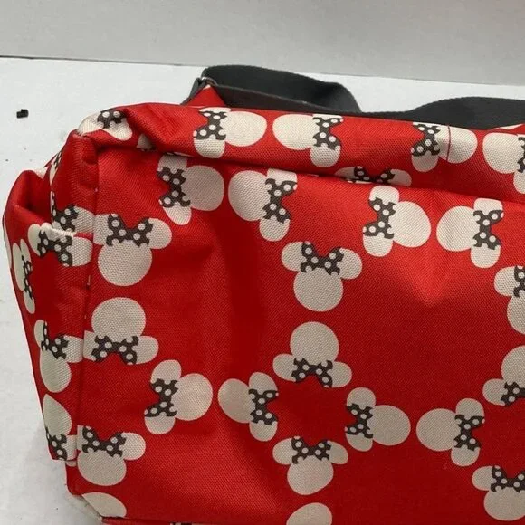 NWT Disney Baby Minnie Mouse Classic Carryall Red and White Diaper Bag Set - Picture 5 of 11